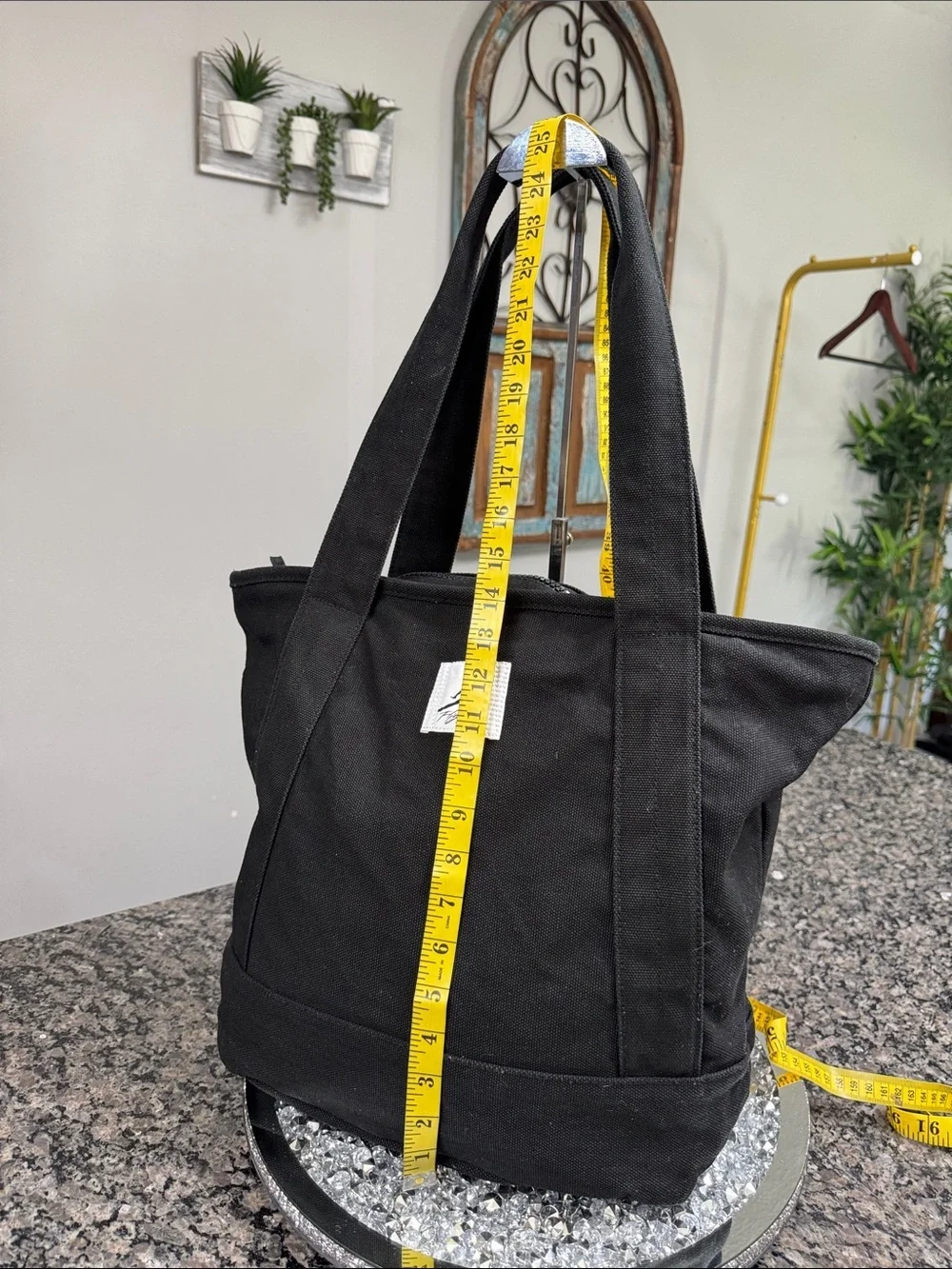 Nike air Jordan Black heavy duty Canvas Duffel Tote Bag EUC